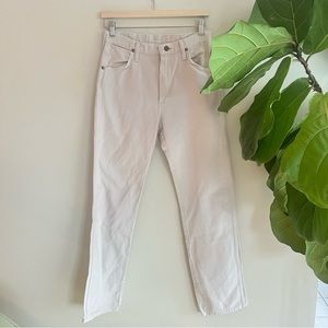 Vintage Wrangler 13MWZTN Denim Jeans Cream Color Men's Size 30X32 Cowboy Cut